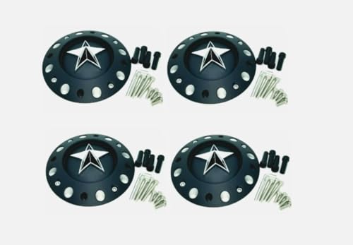 Matte Black Wheel Center Cap 775L239 for KMC XD Series Rockstar Hub Cap 4PC