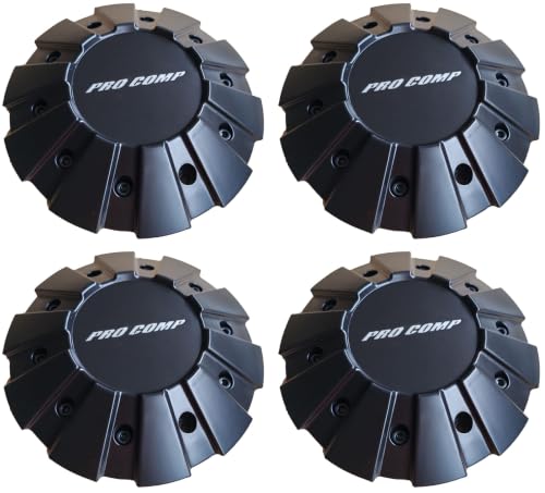Matte Black Wheel Center Cap 10294-1 Pro Comp LG1309-02 Hub Cap, 4PC