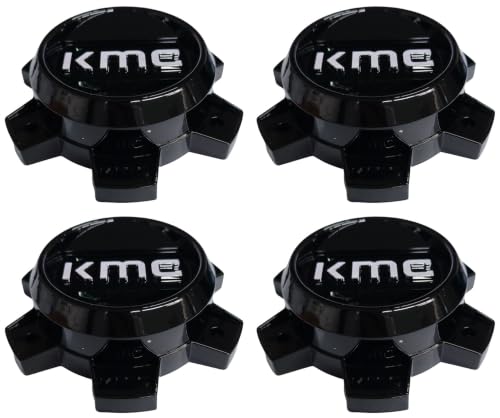 Gloss Black Wheel Center KMC 4PC