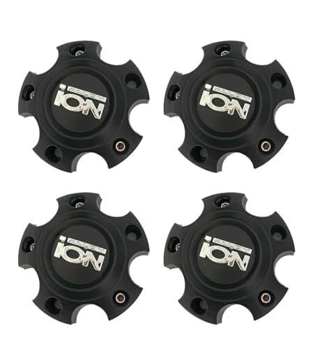 4Pc Wheel Center Cap Ion Alloy C824207CB7 Hub Cap C10134MB07 Matte Black