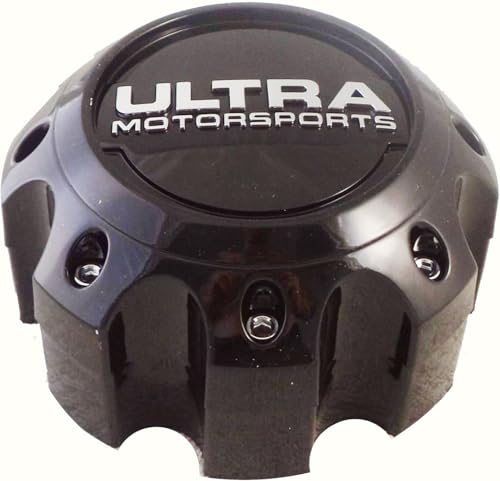 Glossy Black Wheel Center Hub Cap Ultra Motorsports Wheel with 2" Spacer 89-9779 89-9780 C812207