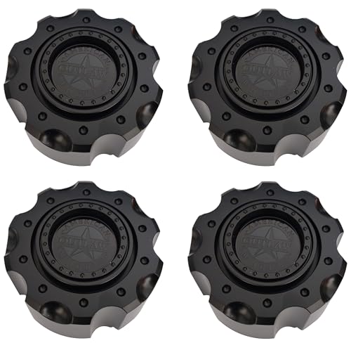 Wheel Center Hub Cap American Outlaw G205-5H-SG Matte Black 4pc