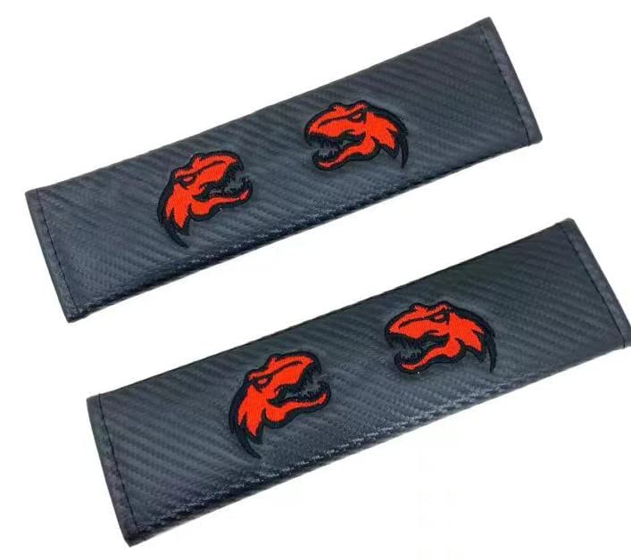 WRECTFCXB Car Dinosaur Seat Belt Pads Cover TRX T-Rex Shoulder Pad Cushion Inserts Strap Covers Protector,2 Pack
