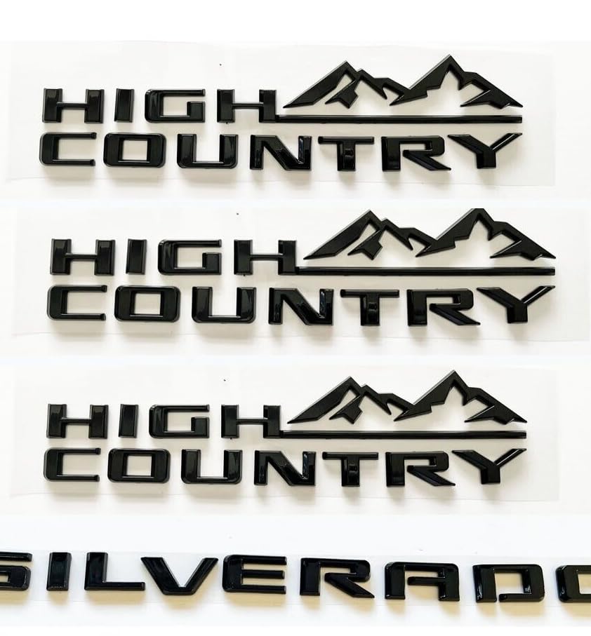 Set HD High Country Side Letter Emblem Badge Nameplate