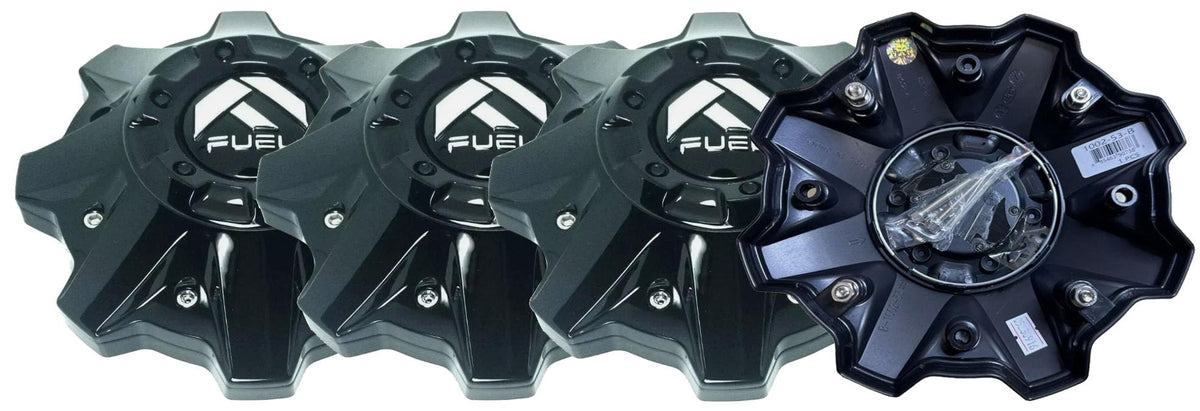 Gloss Black Wheel Center Cap for Fuel 1002-53GB 1002-53 4PCS