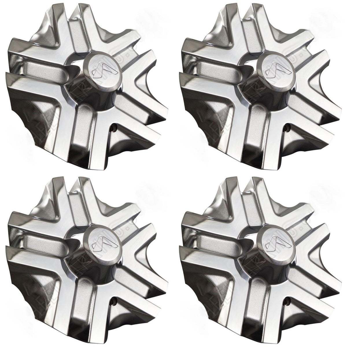 Alba Wheels Chrome Custom Wheel Center Cap # 582L224 (4 CAPS)