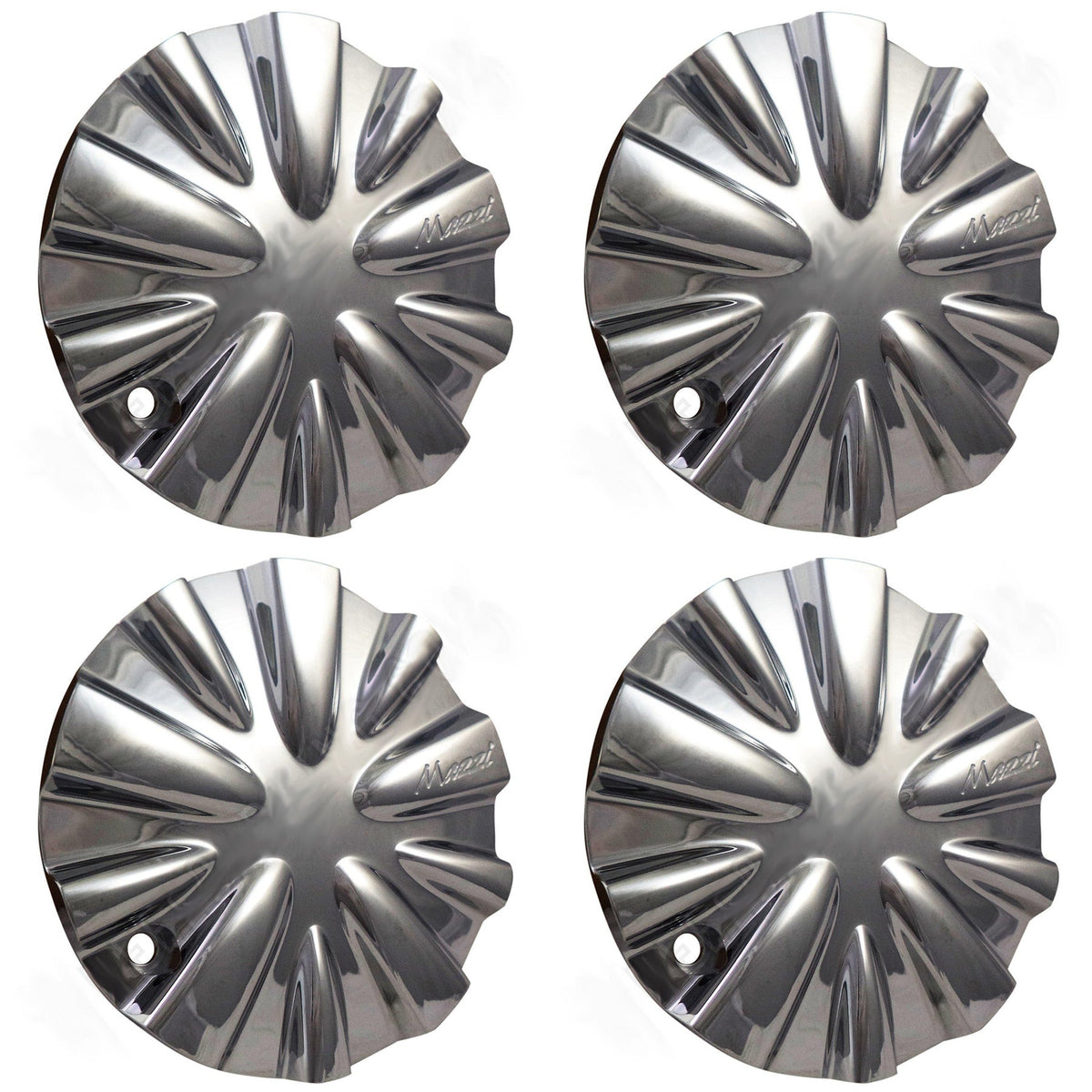 Mazzi Wheels Chrome Custom Wheel Center Caps # C10340 (4 CAPS)