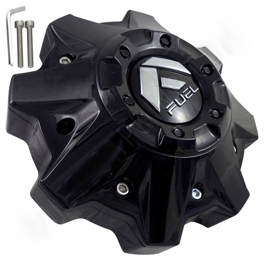 Fuel Offroad Wheels Gloss Black Custom Center Cap Caps W/ Riser # 1002-49GB (4 CAPS) NEW