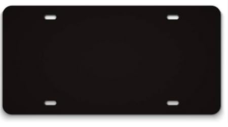 3D Raised Emblem Embossed License Plate Tag for Stainless Steel, Universal Car Accessories Black