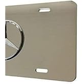 Stainless Steel License Plate Tag for Car (Black for MercedesBenz)