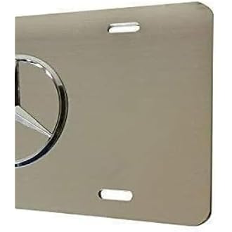 Stainless Steel License Plate Tag for Car (Black for MercedesBenz)