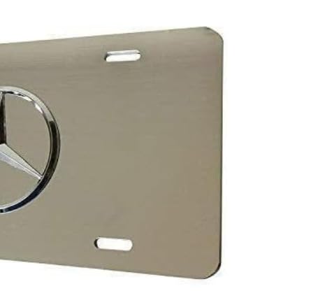3D Raised Emblem Embossed License Plate Tag Stainless Steel, Universal Car Accessories