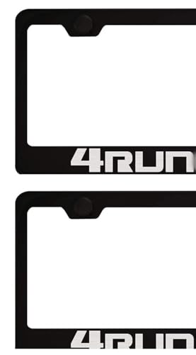 2PCS License Plate Frame for 4-Runner Stainless Steel, Universal Car Accessories Black 4-Runner