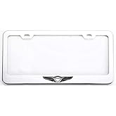 1pc Car 350Z License Plate Frame Cover Holder Porotector Black Stainless Steel