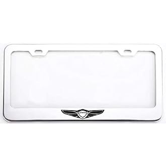 1pc Car 350Z License Plate Frame Cover Holder Porotector Black Stainless Steel