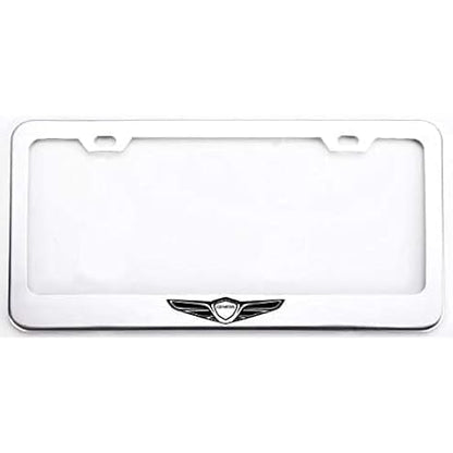 1pc Car 350Z License Plate Frame Cover Holder Porotector Black Stainless Steel