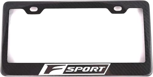 Stainless Steel F Sport License Plate Frame Carbon Fiber (1)