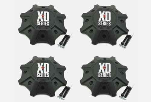 Wheel Center Cap, Fits XD Series Matte Black Hub Cap 5/6/8 Lug XD825 XD202 Screws, Model M-1015