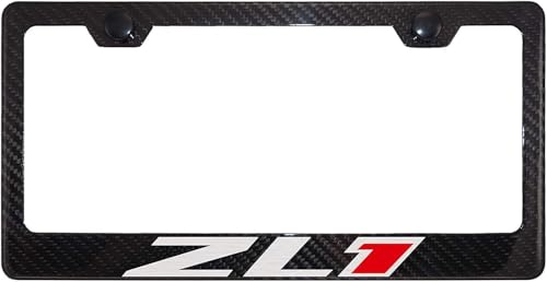 Stainless Steel ZL1 License Plate Frame for Camaro Carbon Fiber (1)