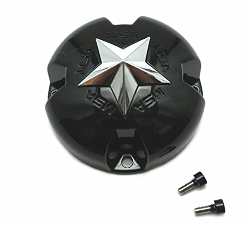 Gloss Black Wheel Center Hub Cap 3.25" OD 1.5" H Bolt-On Closed-End MSA-Cap-B