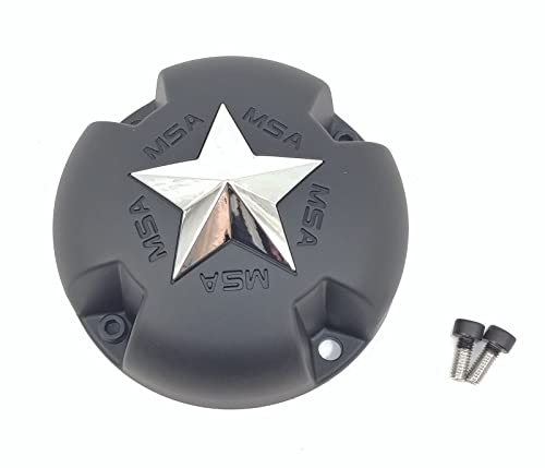 Matte Black Wheel Center Hub Cap 3.25" OD 1.5" H Bolt-On Closed-End MSA-Cap-B