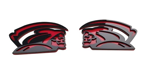 Emblem, Custom 3D Exterior Automotive Accessories, Universal Fit for Car, Truck, SUV Long 4 inch Wide 2.7 inch (Set of 2)