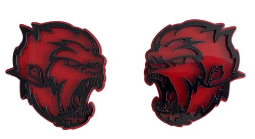 WSHFJDVCM Auto Car Exterior Emblems, Black/Red Angry Monkey Demon Gorilla Ape Badge Nameplate,Set of 2, SXGF421