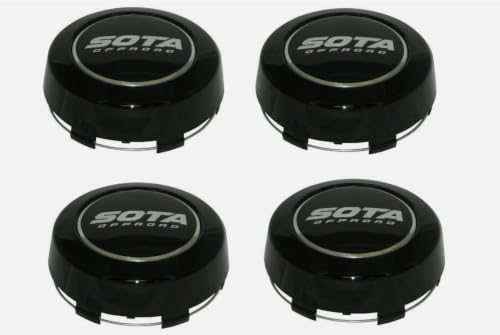 Gloss Black Wheel Offroad Center Cap A608F-1 Deal SOTA Hub Cap 6005K132, 4PC