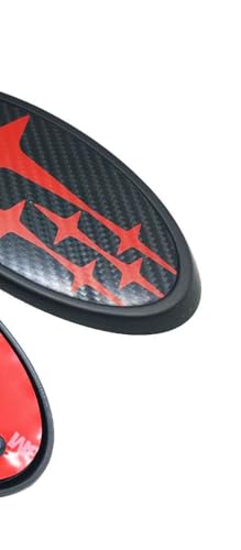 Carbon Fiber W-R-X Grille Emblem Badge Front and Rear Trunk Set SB-S2CBR