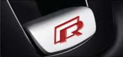 Interior R Emblem Badge Red Line Automobile Decor Metal