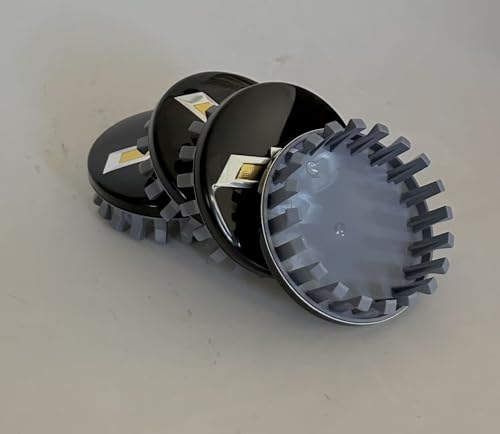4X Black/Gold Wheel Hub Cap Center Cap 22837060 84375184 for Colorado Silverado 1500, Suburban, Tahoe 3.25'' CV009BYS