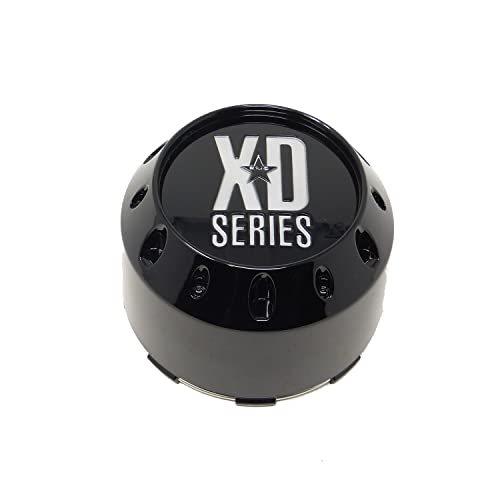 4 Pack KMC XD Series 464K106GB Gloss Black 6 Lug Center Caps