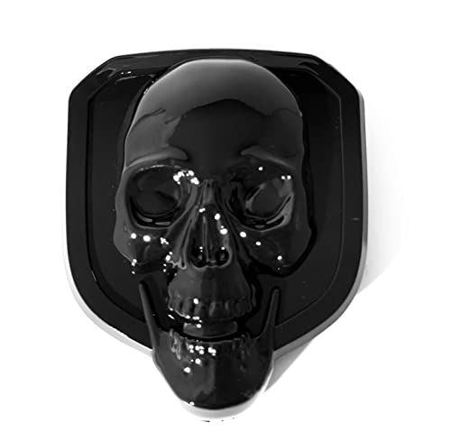 PartLand ustom Skull Head Front Grille Rear Tailgate Emblem Nameplate Badges Compatible with RAM 1500 2500 3500 (Front) (asdas)