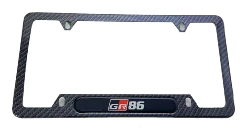 Qptimum Racing Carbon Fiber GR86 Stainless-Steel License Plate Frame Cover for Toyota (1)