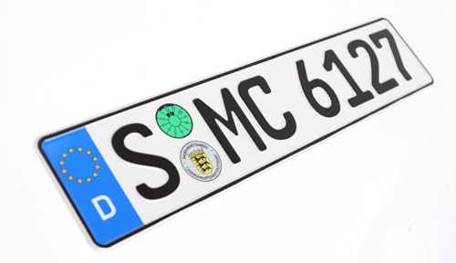 Almoo European Germany Flag Car License Plate Tag (Random Letters)