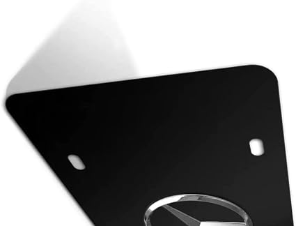 Stainless Steel License Plate Tag for Car (Black for MercedesBenz)