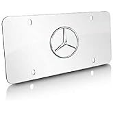 Stainless Steel License Plate Tag for Car (Black for MercedesBenz)