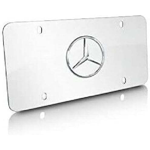 Stainless Steel License Plate Tag for Car (Black for MercedesBenz)