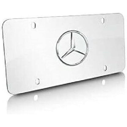 Stainless Steel License Plate Tag for Car (Black for MercedesBenz)