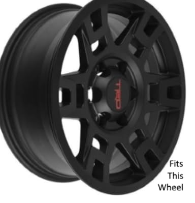 1PC Black Wheel Center Cap for 4Runner, Tacoma Hub Cap #PTR2035111BK (Red T-R-D)