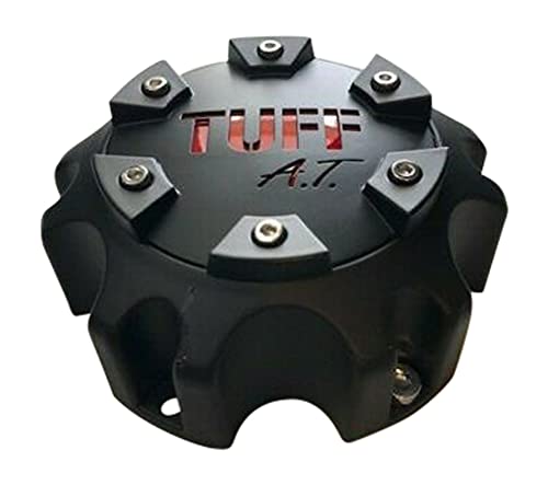 TUFF A.T. C611902 C803503CAP S813 Matte Black with Red Logo Wheel Center Cap