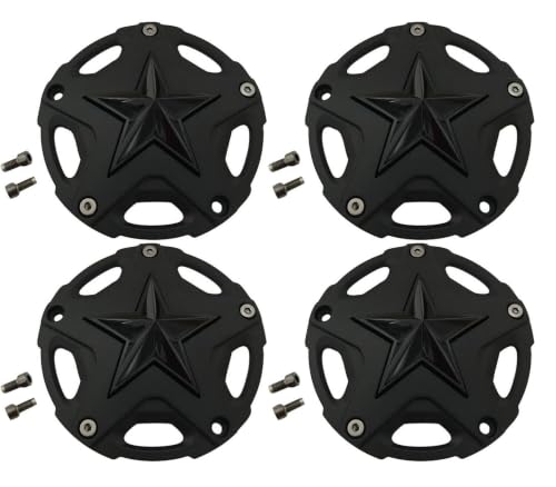 XD XD827 Matte BLK Cap W/Gloss Black Star - 827CAPMB-GB 4Pcs