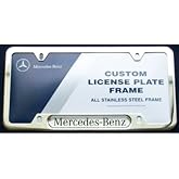 Stainless Steel License Plate Tag for Car (Chrome for MercedesBenz)