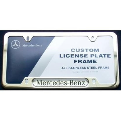 Stainless Steel License Plate Tag for Car (Black for MercedesBenz)