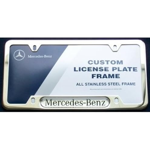 Stainless Steel License Plate Tag for Car (Chrome for MercedesBenz)