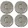 Chrome Wheel Center Cap Silver for Hummer H2 Hub Cap 9595931 9594462 4Pcs