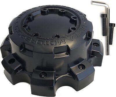 Kune New Glossy Black Ultra Motorsports Fast HD Serie Wheel Center Hub Cap # A89-9879B C800806 with Screws (4)