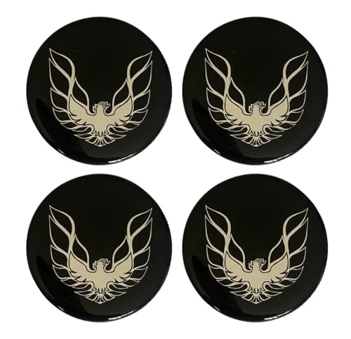 4X Wheel Center Hub Cap Stickers Emblem Decal (Not Vinyl) ForPontiac Firebird Trans AM 55mm/2.16'' OPF55-BW