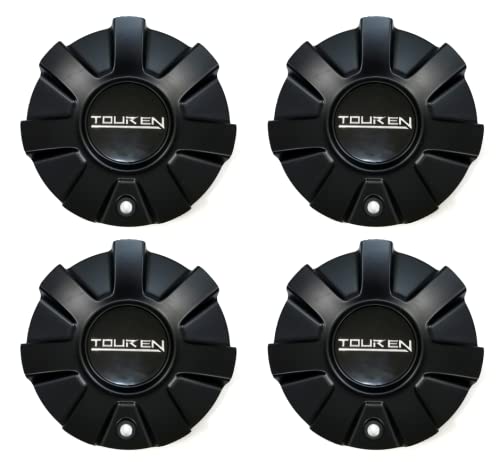Black Wheel Hub Caps Center Cap, Fits Touren 3260 TR60 Wheels, C1032602 4 Pack