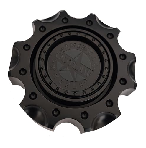 Wheel Center Hub Cap American Outlaw Wheels G205-6V-01 Matte Black 1pc